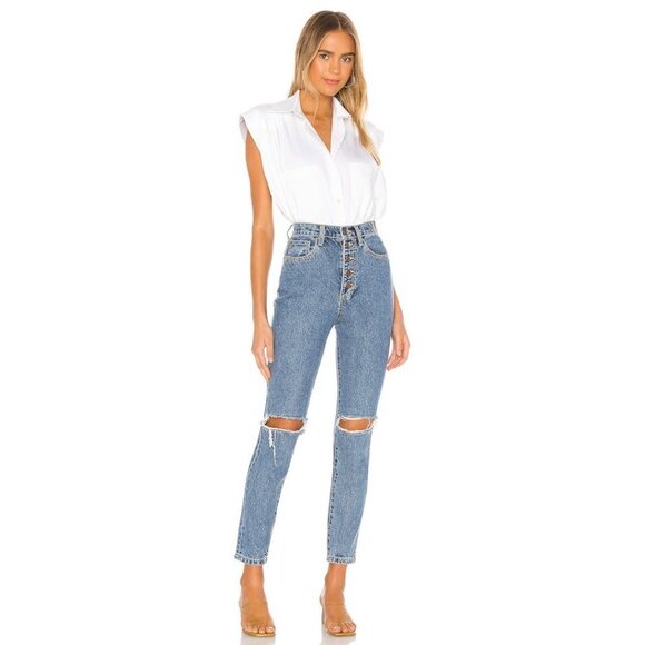 WEWOREWHAT The Danielle High Rise Straight in Spring St Hole Wash, Size 27, NWT! - Picture 13 of 13